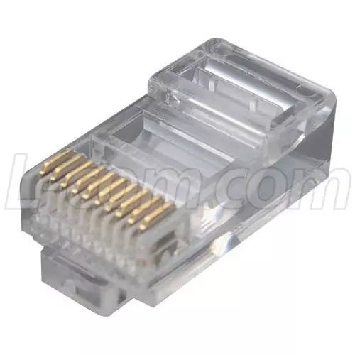 L-COM Modular Connector Type:RJ45 Plug, TDR10P10C (Pack of 100)