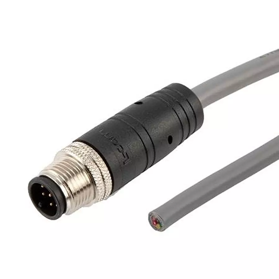 L-COM SENSOR CORD, 8P M12 PLUG-FREE END, 5M, TRG885-C4G-5M