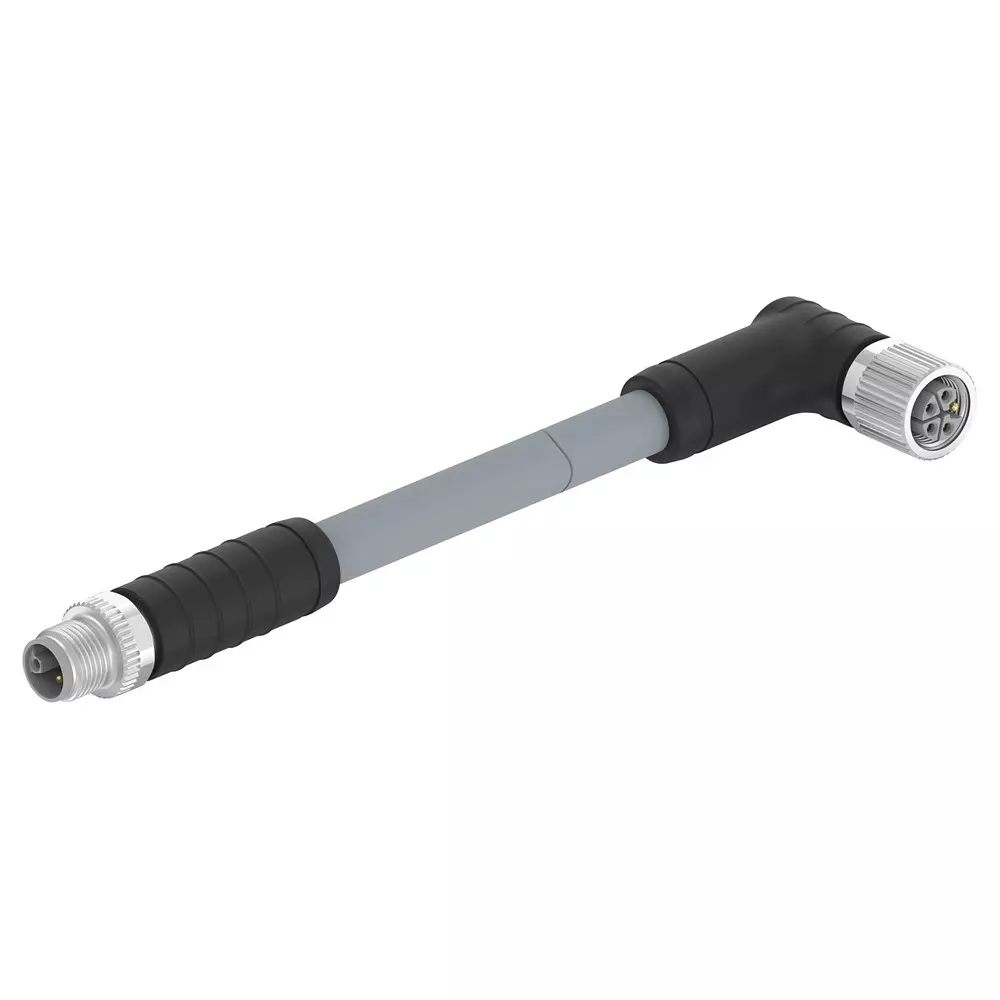 TE CONNECTIVITY Sensor Cord, 5P M12 Plug-R/A Rcpt, 1M, T41526C9L25-002