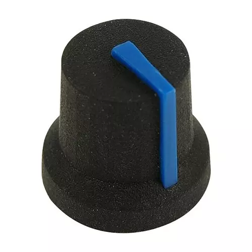 MULTICOMP PRO Knobs SOFT TOUCH KNOB, RUBBER, BLK/BLU, 16.2MM, MC170851BR (Pack of 5)
