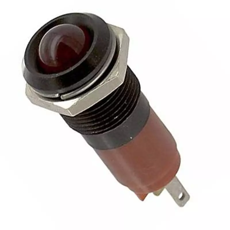 CML INNOVATIVE TECHNOLOGIES Panel Mount Indicator, Led, 14mm, Red, 12V, 19210250