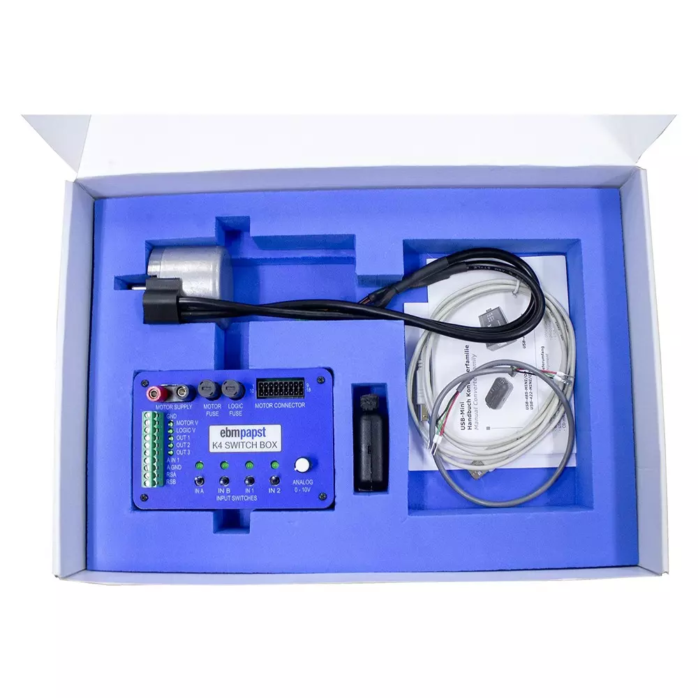 ebmpapst K4 Drive System Dev Kit, BlDC Motor, HX0K-024-000-03