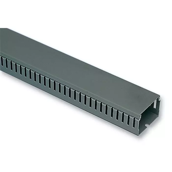 HELLERMANNTYTON Trunking, Pvc, Grey, 80X80mm, 2M, 184-10228