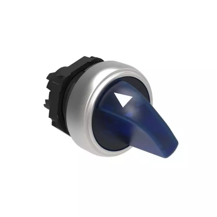 Lovato LPCSL12 Series 2 Position Selector Switch Head, 22 mm Cutout, Blue Handle, LPCSL1206