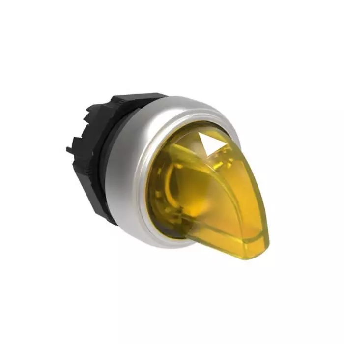 Lovato LPCSL13 Series 2 Position Selector Switch Head, 22 mm Cutout, Yellow Handle, LPCSL1305