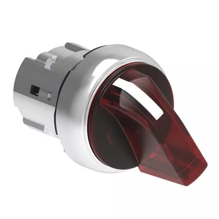 Lovato LPSSL12 Series 2 Position Selector Switch Head, 29.5 mm Cutout, Red Handle, LPSSL1204