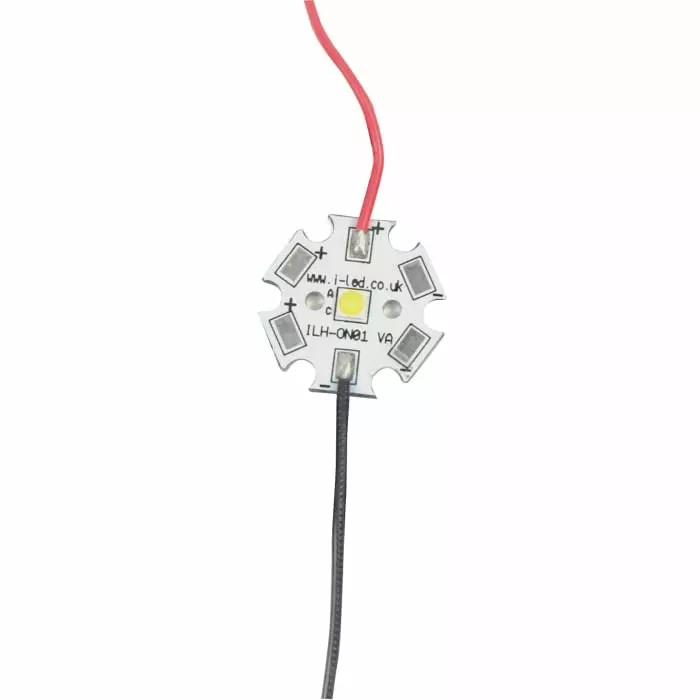 Intelligent LED Solutions OSCONIQ P3030 1 LED Power Star LED Circular Array, 1 Red-Orange LED, ILH-PO01-RDOR-SC221-WIR200.