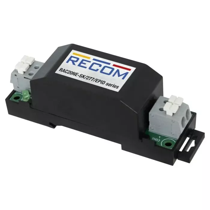 RECOM POWER Power Supply 20 W 1 Output 24 V DC 833mA, RAC20NE-24SK/277/EPID (Pack of 22 Pcs)