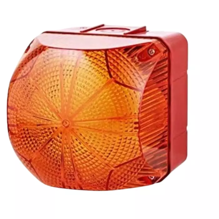 AUER Signal QBS Series Red Strobe Beacon 110-240 V AC/DC Base Mount LED Bulb IP66, 874172313