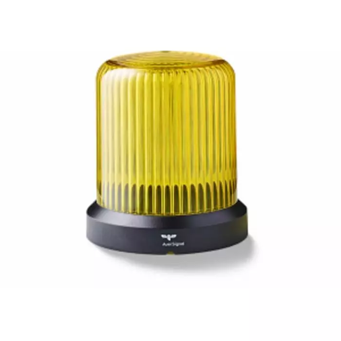 AUER Signal RDM Series Yellow Multiple Effect Beacon 110-240 V AC Base Mount LED Bulb IP66, 850517313