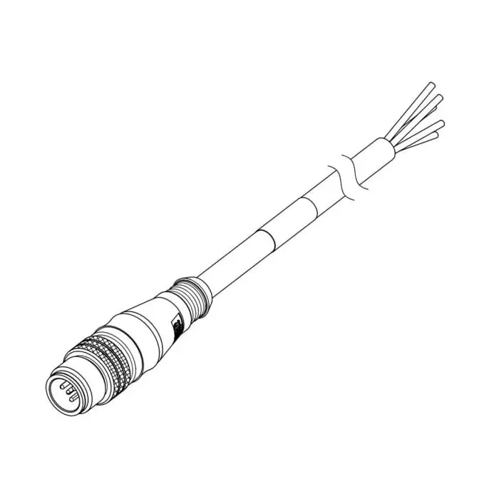 Brad from Molex 4 Way M12 to Unterminated Sensor Actuator Cable 10m, 1200060563