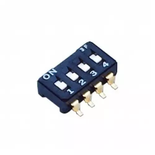 NIDEC COPAL ELECTRONICS GMBH Through Hole Mount Slide Switch 4PST On-Off 100 mA Slide, CFS-0402TB (Pack of 800 Pcs)