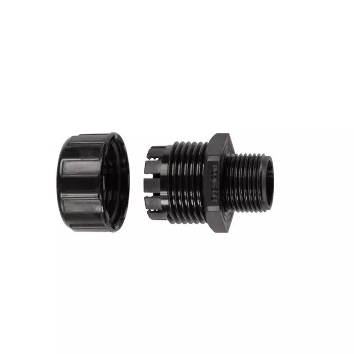 Flexicon Fixed Straight Conduit Fitting 40mm Nominal Size M40mm Nylon Black, MPC-40-M40B