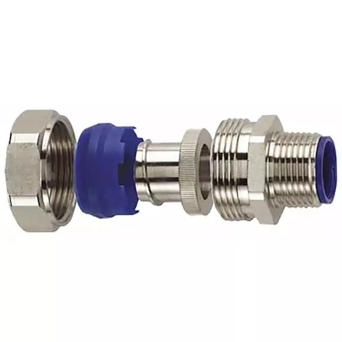 Flexicon External Thread Fitting Conduit Fitting 25mm Nominal Size M25 316 Stainless Steel, LTP25-M25-CSS