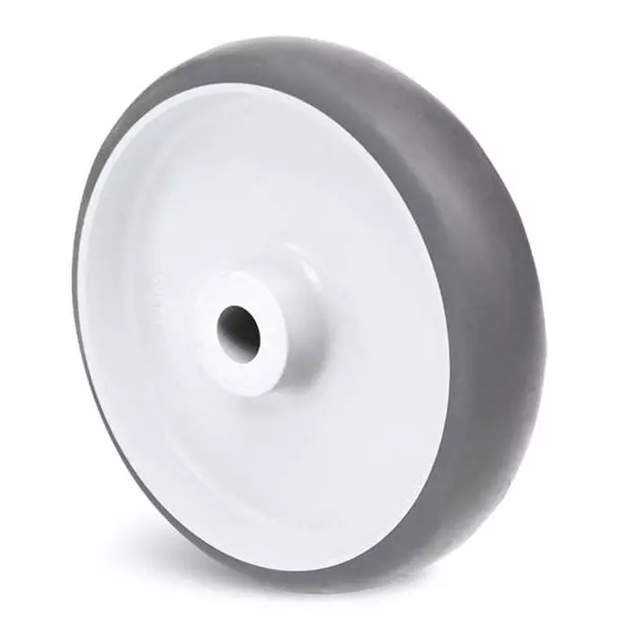 Guitel Hervieu Grey Thermoplastic Rubber Quiet Operation Trolley Wheel 60 Kg, 325-202-080L10
