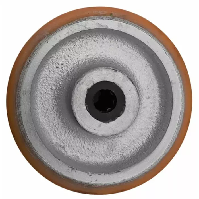 Guitel Hervieu Grey Yellow Polyurethane Abrasion Resistant Trolley Wheel 230 Kg, 23-412-100R12