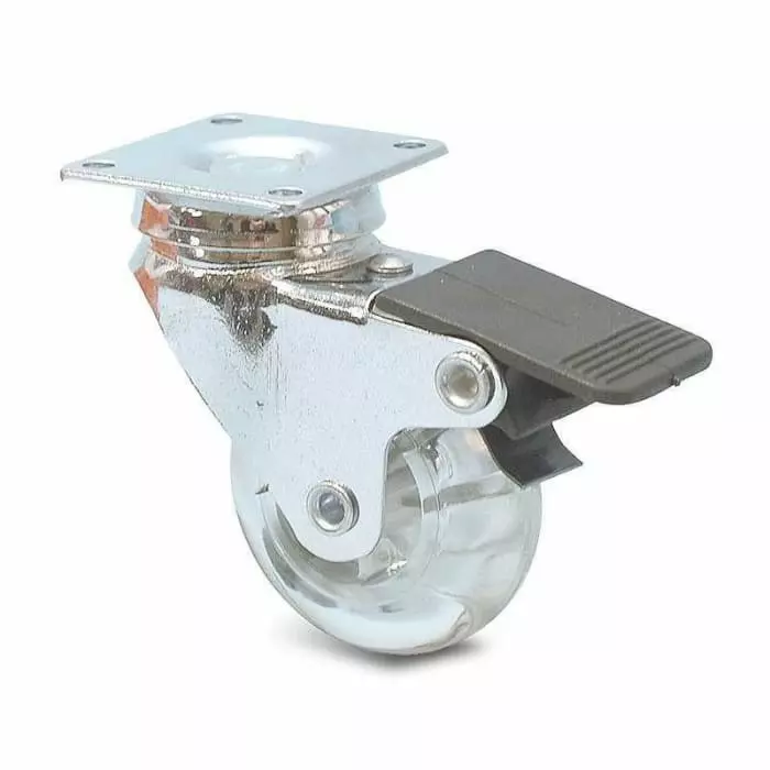 Guitel Hervieu Braked Swivel Castor Wheel 40 Kg Capacity 50 mm Wheel, 366524