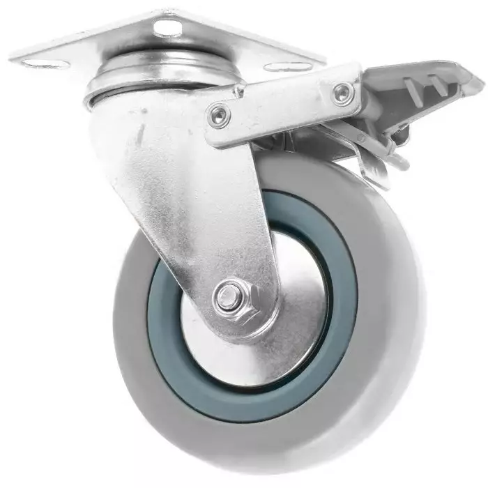 Guitel Hervieu Braked Swivel Castor Wheel 70 Kg Capacity 100 mm Wheel, 66827