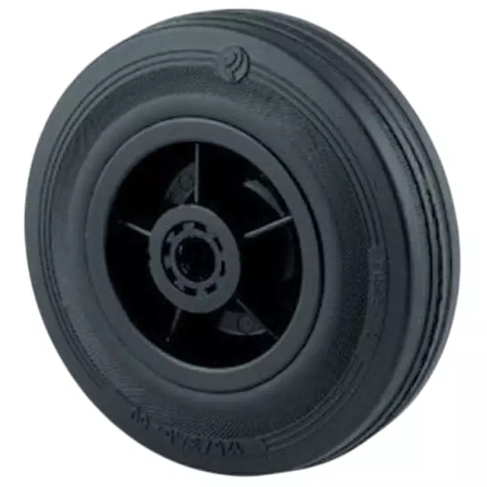 Guitel Hervieu Black Rubber Abrasion Resistant Trolley Wheel 125 Kg, 55251210