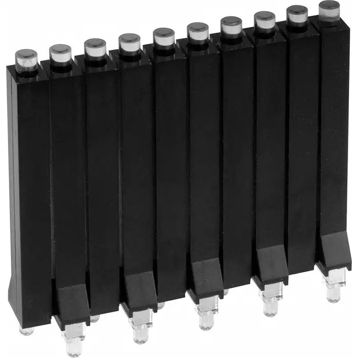 MENTOR PCB Mounted 10-Way LED Light Pipe Clear Round Lens, 1272.002 (Pack of 5 Pcs)