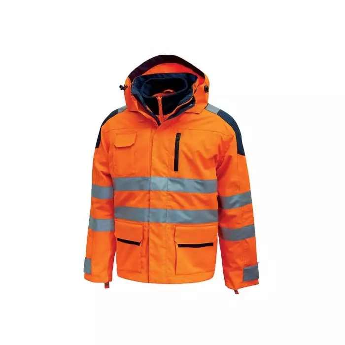 UPower Hi - Light Orange Breathable Waterproof Parka Jacket 4XL, WHL162OF-4XL
