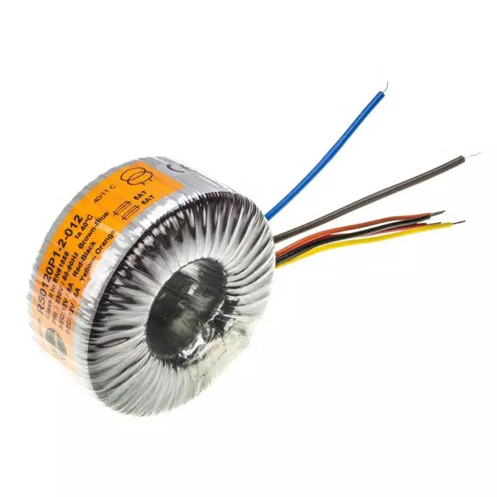 Nuvotem Talema Toroidal Transformer 230V AC 2 x 12V AC 120VA 2 Output, 0120P1-2-012
