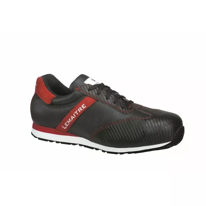 LEMAITRE SECURITE BEN Mens Black Red White Composite Toe Capped Safety Shoes UK 6 EU 39, BENS30NR39 (1 Pair)