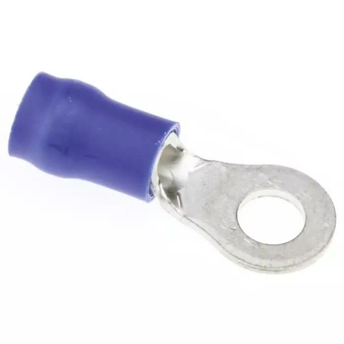 JST (JAPAN SOLDERLESS TERMINALS) R Insulated Ring Terminal 4mm Stud Size 1mm² to 2.6mm² Wire Size Blue, FVDWS2-4 (Pack of 100 Pcs)