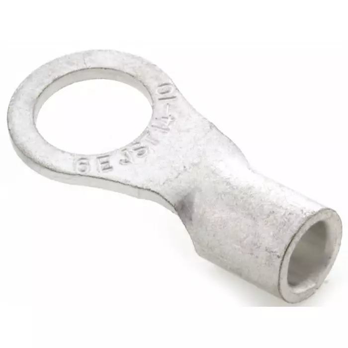 JST (JAPAN SOLDERLESS TERMINALS) R Uninsulated Ring Terminal 10mm Stud Size 10.5mm² to 16.78mm² Wire Size, R14-10 (Pack of 50 Pcs)