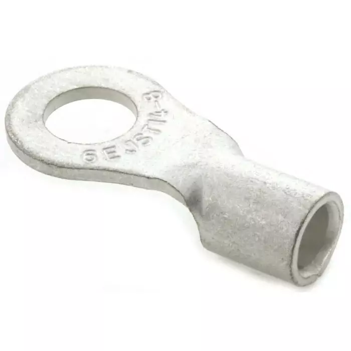 JST (JAPAN SOLDERLESS TERMINALS) R Uninsulated Ring Terminal 8mm Stud Size 10.5mm² to 16.78mm² Wire Size, 14-8 (Pack of 50 Pcs)
