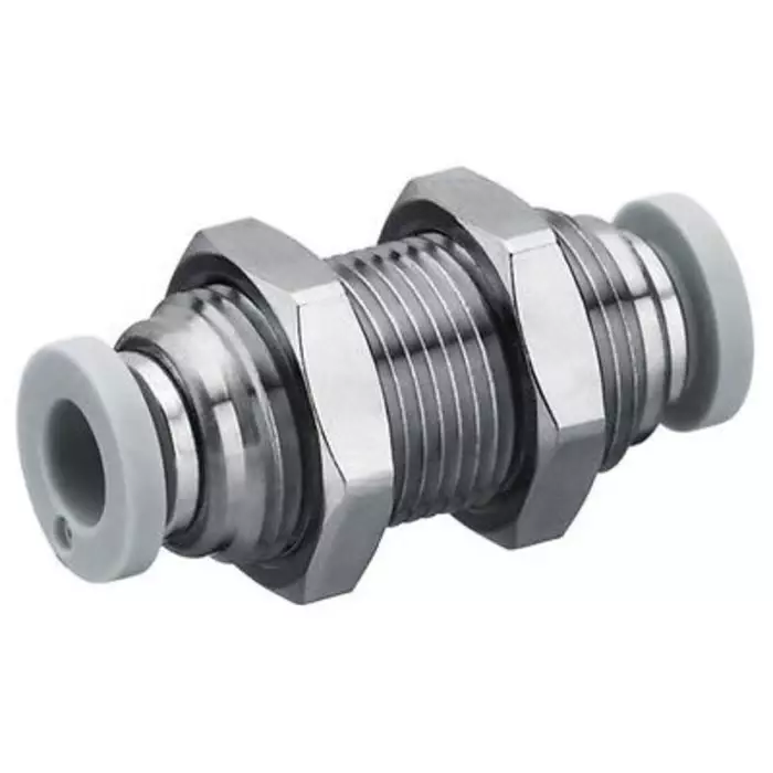 EMERSON – AVENTICS QR1-S-RSM Series Bulkhead Push In 10 mm to Push In 10 mm Push-in Connection Style, 2121410000 (Pack of 10 Pcs)