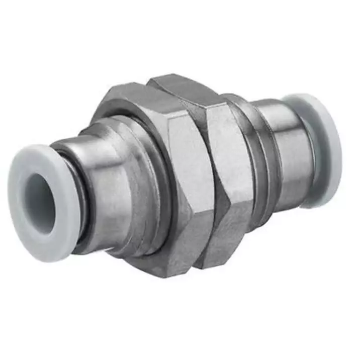 EMERSON – AVENTICS QR1-S-MSM Series Bulkhead Push In 6 mm to Push In 6 mm Push-in Connection Style, R412005419 (Pack of 25 Pcs)