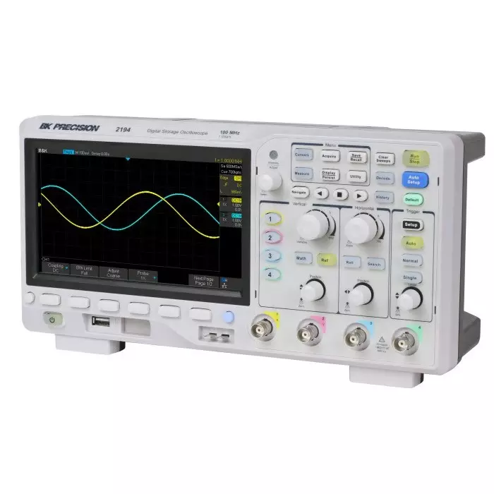 BK Precision 2194 Series 100 MHz Bench Oscilloscope 4 Analogue Channels - UKAS Calibrated, BK2194