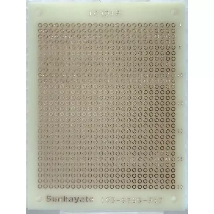 Sunhayato Single Sided Matrix Board 1mm Holes 2.54 x 2.54mm Pitch 72 x 47 x 1.2mm, ICB-88G-PBF