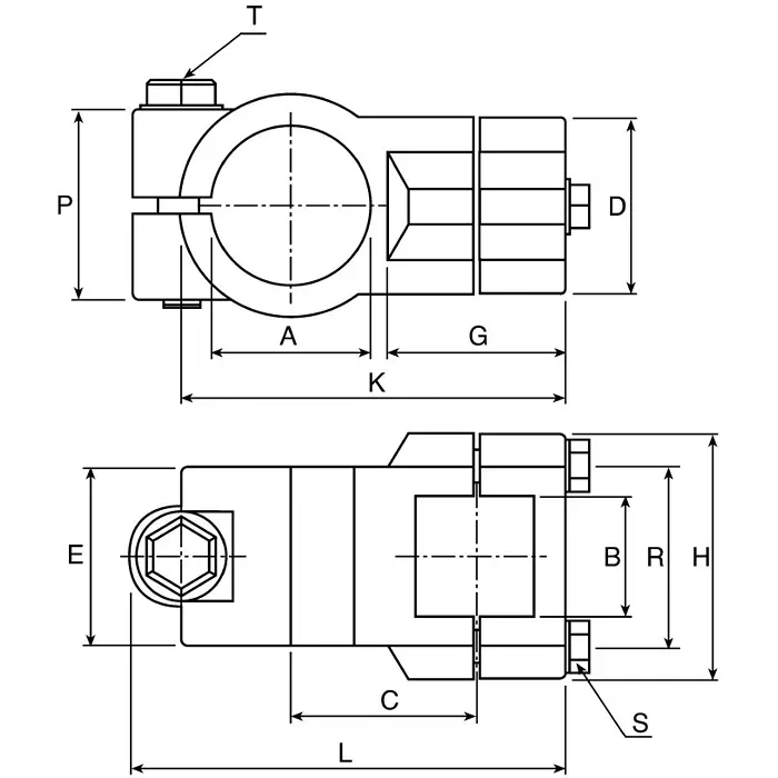 Rose+Krieger Cross Clamp Connecting Component Strut Profile 25 mm 40 mm, 104025090200