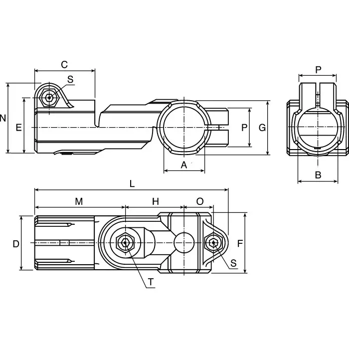 Rose+Krieger Joint Clamp Connecting Component Strut Profile 20-30 mm, K80130BCE (Pack of 5 Pcs)