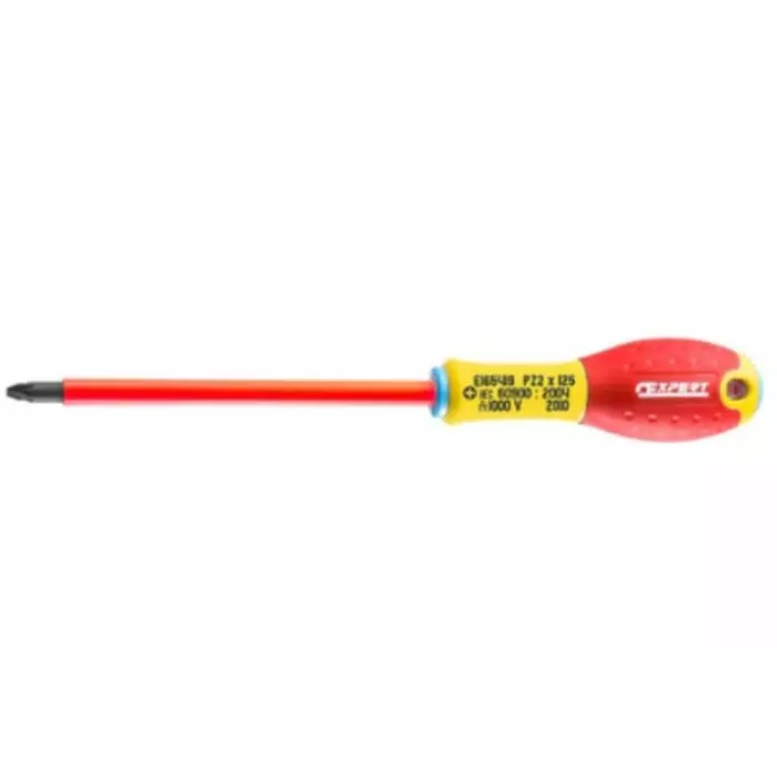 Expert by Facom Pozidriv Insulated Screwdriver PZ2 mm Tip VDE/1000V, E165419