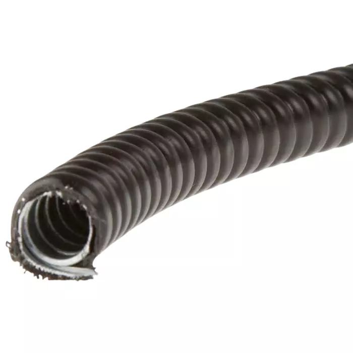 Adaptaflex Flexible Conduit 12mm Nominal Diameter Galvanised Steel Black, SP12/BL/10M