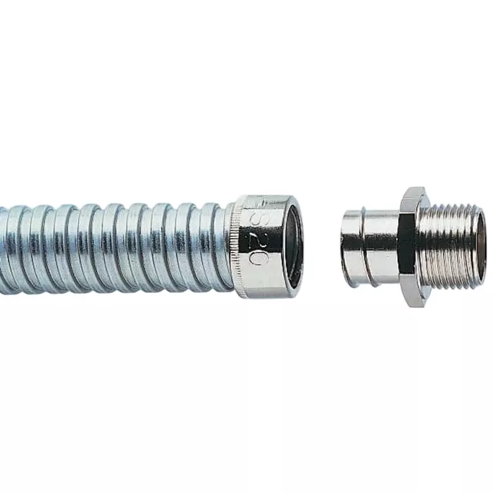 Adaptaflex Swivel Conduit Fitting 25mm Nominal Size M25 Brass Silver IP40 Rating, 7TCA296010R0102S25/M25/B (Pack of 10 Pcs)