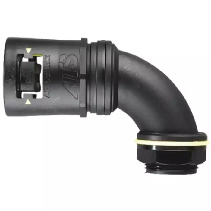 Adaptaflex 90° Elbow Conduit Fitting 16mm Nominal Size M20 Nylon 66 Black, 7TCA296170R0152AT16/M20/C90/BLY (Pack of 10 Pcs)