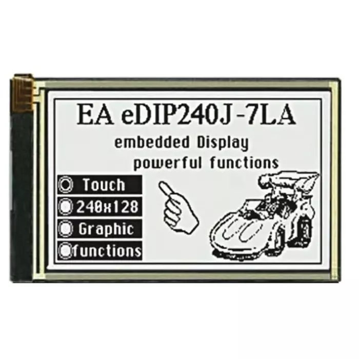 Display Visions Graphic LCD Display Black White on Transflective, EA EDIP240J-7LWTP (Pack of 6 Pcs)