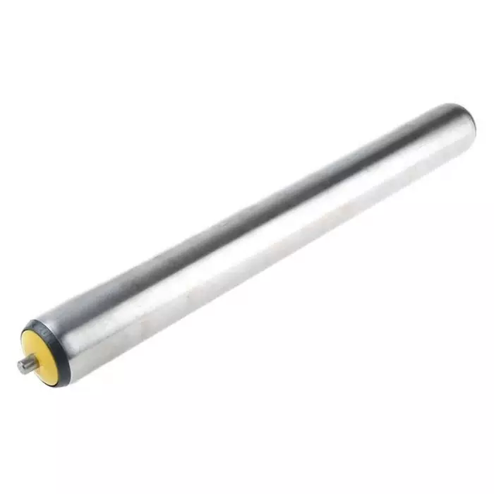 Interroll Stainless Steel Round Conveyor Roller Spring Loaded 50mm Dia. x 450mm L Stainless Steel 10mm Spindle 480mm, 17XQNAAKAC - 450