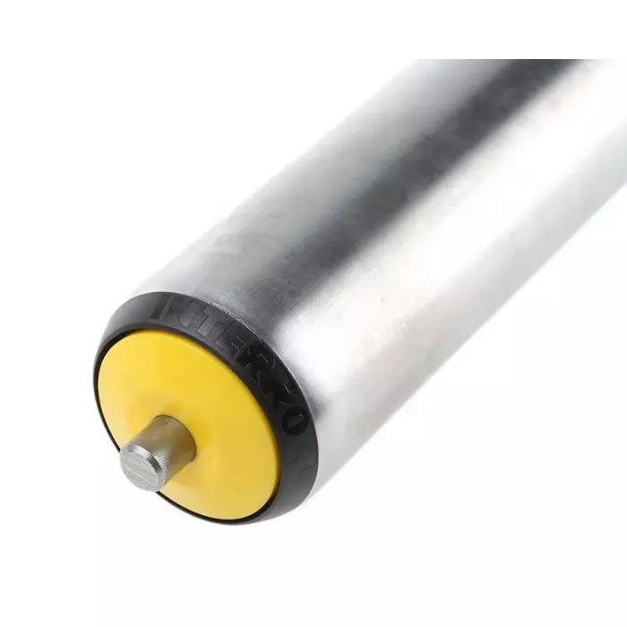 Interroll Stainless Steel Round Conveyor Roller Spring Loaded 50mm Dia. x 450mm L Stainless Steel 10mm Spindle 480mm, 17XQNAAKAC - 450