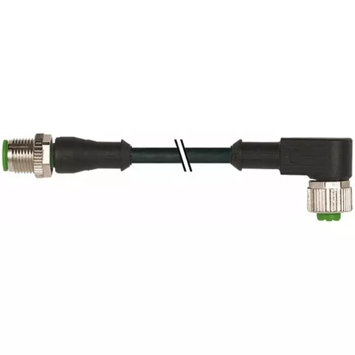 Murrelektronik Limited Sensor Actuator Cable 2 m Straight Male 4 Way M12 to Right Angle Female 4 Way M12, 7000-40121-6340200