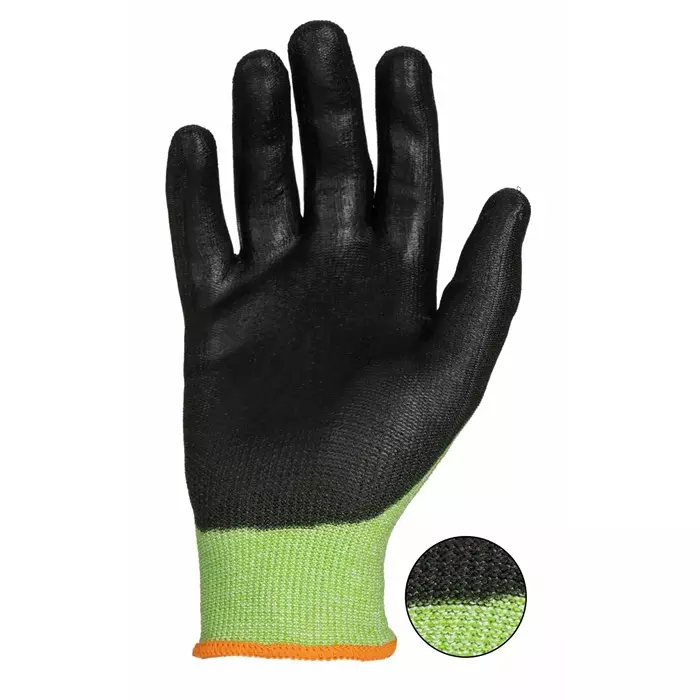 Traffi Cut Resistant Work Gloves Polyurethane Coating Green Size 8, TG5210-08 (1 Pair)