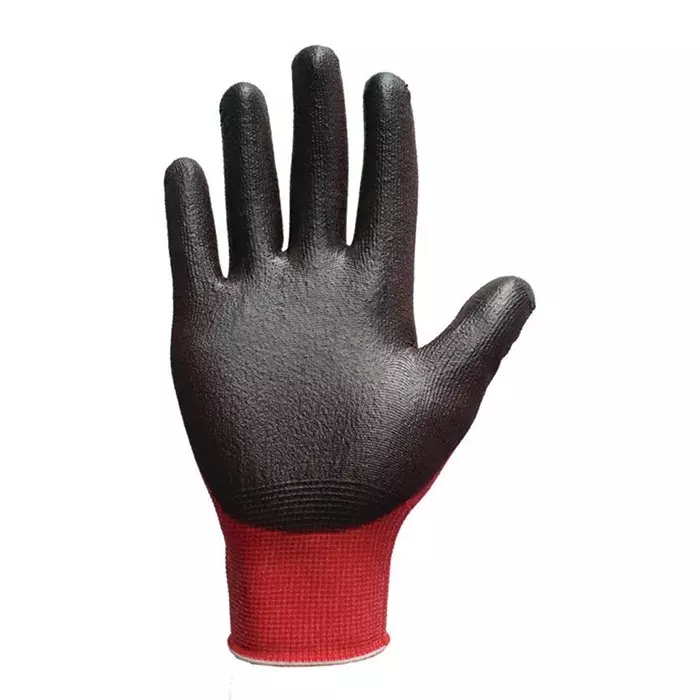 Traffi Safety Gloves Polyurethane Coating Elastane & Nylon Black & Red Size 10, T21-TG1360-10 (1 Pair)