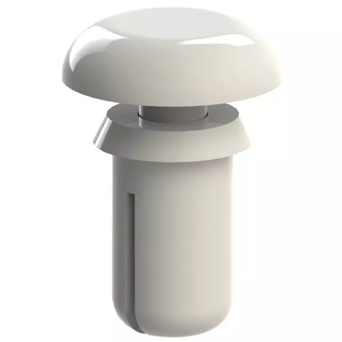 ESSENTRA COMPONENTS Nylon Snap Rivet 2.6 mm, White