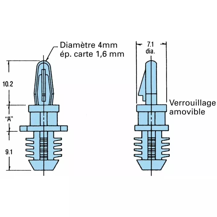 ESSENTRA COMPONENTS Nylon Blind Hole Fixing Spacer for 4mm PCB Hole, BHL-08-01