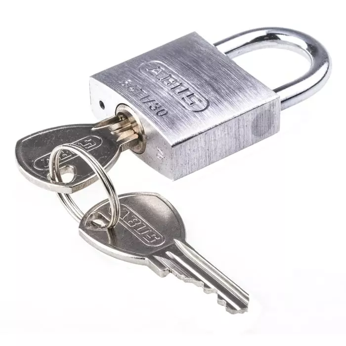 ABUS 64TI Key Weatherproof Titanium Weatherproof Padlock 5 mm Shackle 30 mm Body, 64TI/30
