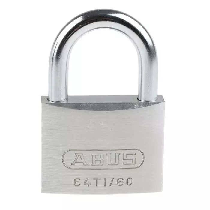 ABUS 64TI Key Weatherproof Titanium Weatherproof Padlock 9.5 mm Shackle 60 mm Body, 64TI/60
